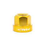 Halo 10mm alloy axle nut in anodised gold