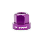 Halo 10mm alloy axle nut in anodised purple